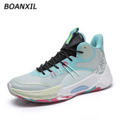 BOANXIL tavaszi és nyári fluoreszkáló divat kosárlabdacipők csúszásgátló párnázás valódi harci csomag védelem sportcipők