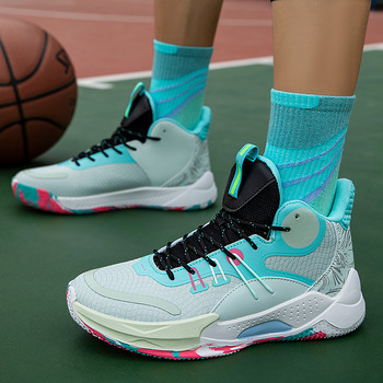 BOANXIL пролетни и летни флуоресцентни модни баскетболни обувки против хлъзгане омекотяване истински боен пакет защита спортни обувки