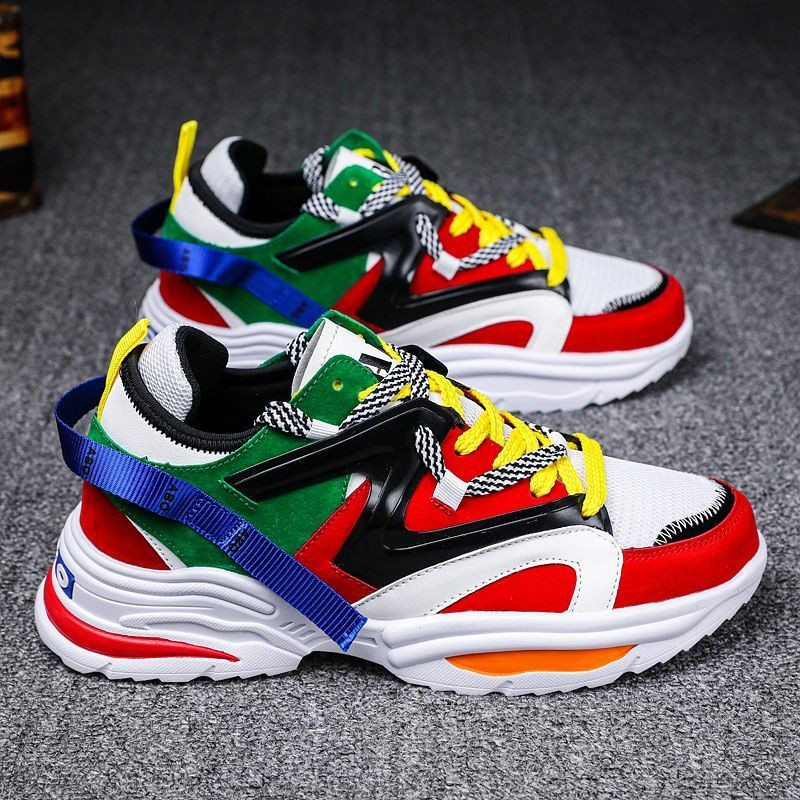 Férfi női tornacipők nagy méretű 46 kültéri kosárlabdacipő kényelmes magasság megnövelt retro régi Dady cipő pár edzőcipő