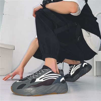 A Vīriešu skriešanas apavi Amortizējoši skriešanas sporta apavi Elpojošs sieta treniņš āra sporta apavi pastaigu apavi