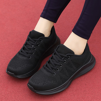 Дамски равни обувки Плюс размер 42 Дишащи мрежести дамски меки дамски ежедневни обувки Чорапи равни маратонки Zapatillas Mujer