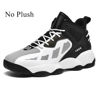 Férfi Mircofiber bőr magas felső kosárlabdacipő cipők sportkosár Homme plusz nagy méret 48 49