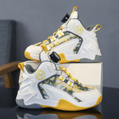 Új design stílusú kosárlabdacipők gyerekeknek fiúknak csúszásmentes tornacipők légáteresztő divatos sportcipők divat sport gyerekcipők