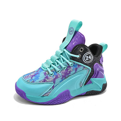 Új design stílusú kosárlabdacipők gyerekeknek fiúknak csúszásmentes tornacipők légáteresztő divatos sportcipők divat sport gyerekcipők