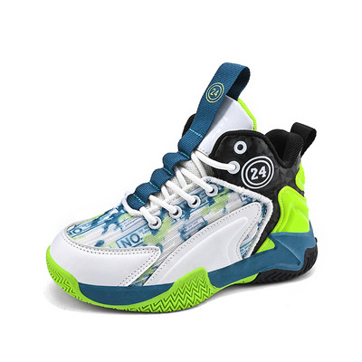 Új design stílusú kosárlabdacipők gyerekeknek fiúknak csúszásmentes tornacipők légáteresztő divatos sportcipők divat sport gyerekcipők