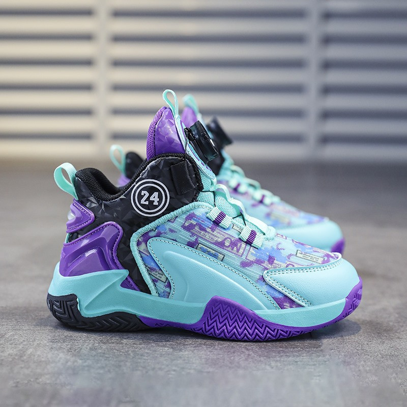 Új design stílusú kosárlabdacipők gyerekeknek fiúknak csúszásmentes tornacipők légáteresztő divatos sportcipők divat sport gyerekcipők