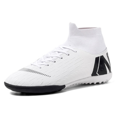 Reducere caldă Cizme de fotbal pentru bărbați pantofi de fotbal cu gleznă înaltă, cu vârfuri lungi, pentru antrenament de fotbal în aer liber, pentru bărbați, femei, pantofi de fotbal