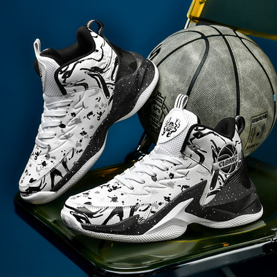 Magas szárú férfi fehér tornacipő légpárnás női kosárlabdacipő csúszásmentes könnyű kültéri sportcipő férfiaknak 35-46 méret