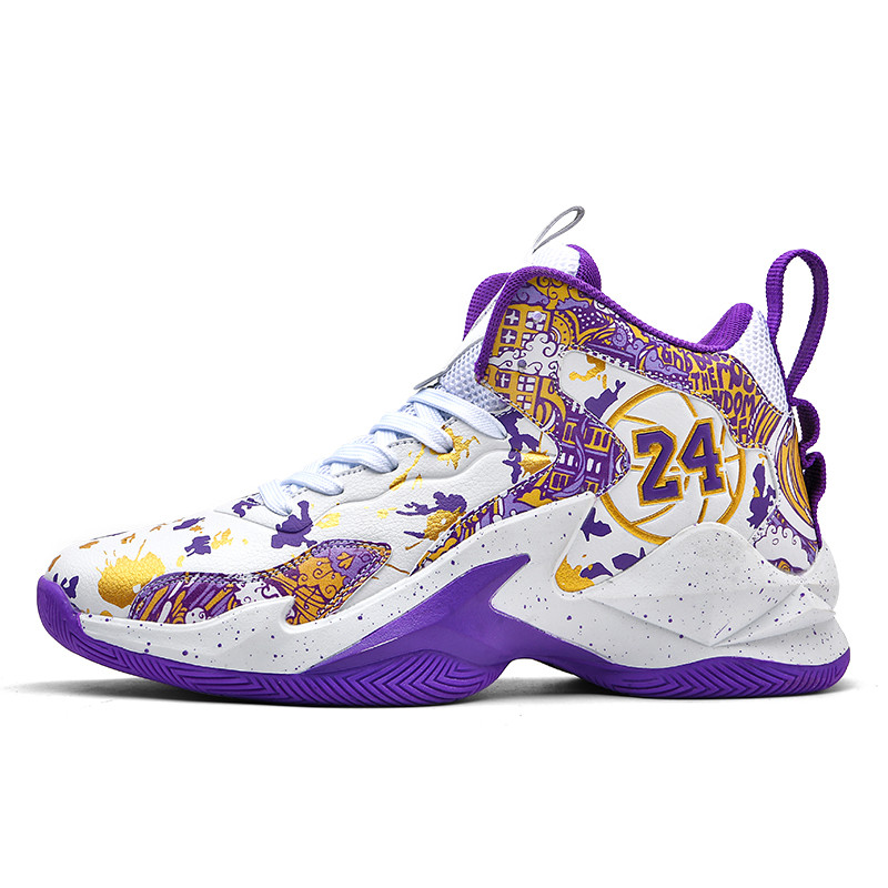 Magas szárú férfi fehér tornacipő légpárnás női kosárlabdacipő csúszásmentes könnyű kültéri sportcipő férfiaknak 35-46 méret