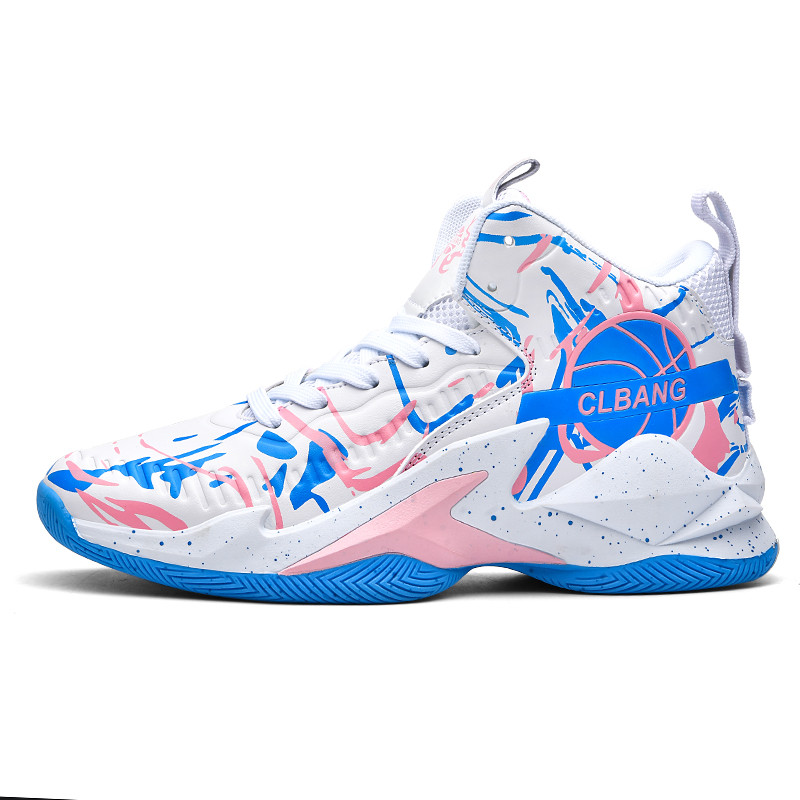 Magas szárú férfi fehér tornacipő légpárnás női kosárlabdacipő csúszásmentes könnyű kültéri sportcipő férfiaknak 35-46 méret