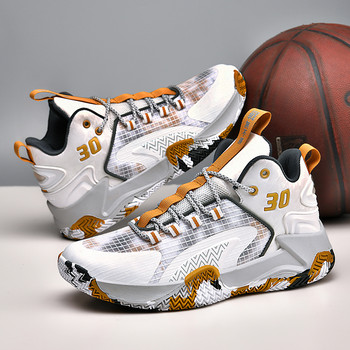 Баскетболни обувки Мъжки уличен баскетбол Културни омекотяващи нехлъзгащи се спортни обувки Дамски фитнес тренировъчни спортни баскетболни маратонки