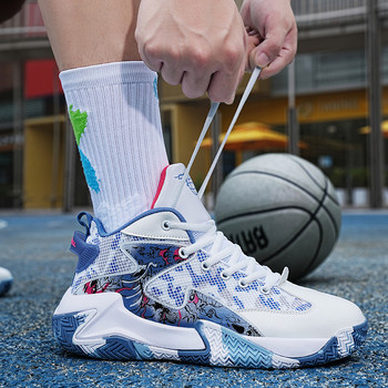 Марка мъжки дамски олекотени баскетболни обувки дишащи удобни спортни обувки унисекс неутрални тренировъчни спортни маратонки