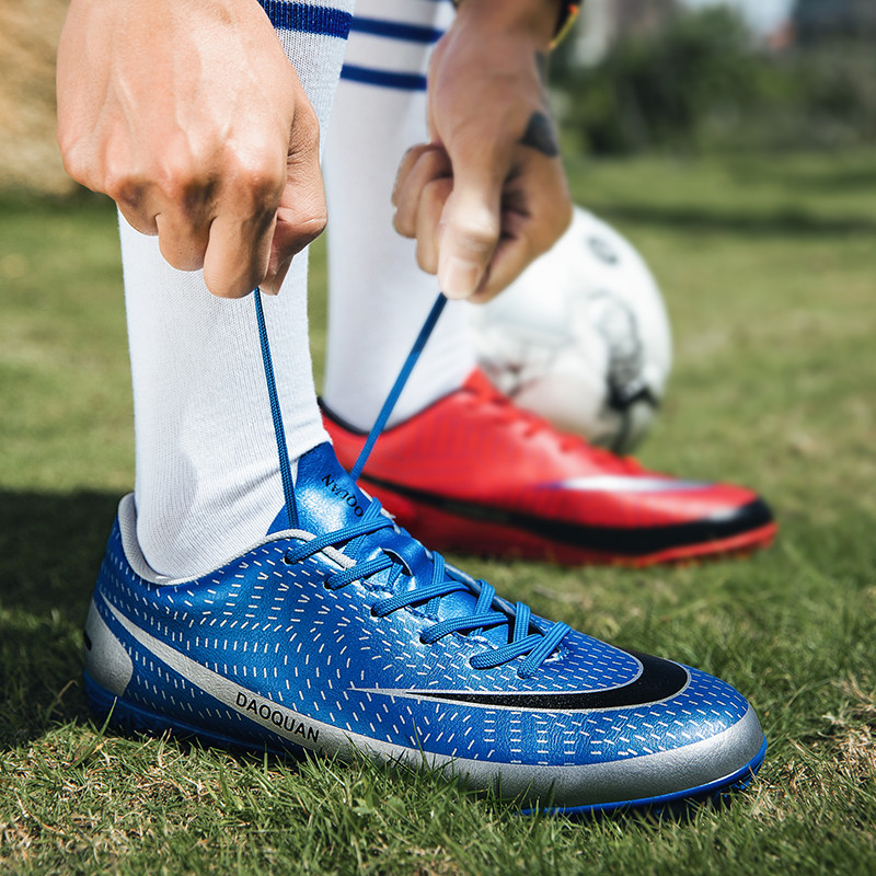 BINBINNIAO Vīriešu futbola apavi īpaši vieglie futbola zābaki, bērnu, zēnu kedas, neslīdoši AG/TF futbola apavi, liela izmēra 32-47