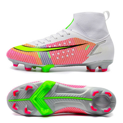 Vīriešu futbola apavi pieaugušajiem, bērniem, TF/FG, futbola zābaki ar augstu potīti, zābaki, zābaki, treniņi, sporta apavi, čības, zeķes, gari