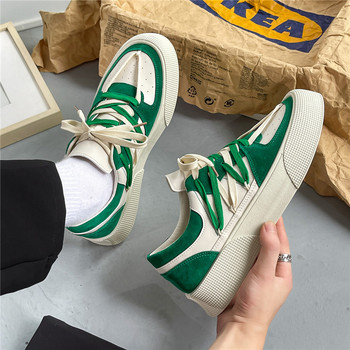 Зелени комфортни платнени обувки Безплатна доставка Мъжки маратонки Буни кецове Мрежести обувки Ниски обувки за скейтборд Мъжки Zapatillas Hombre