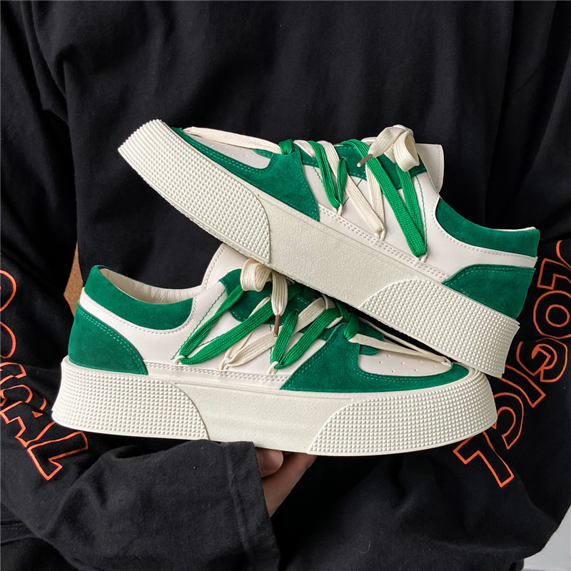 Green Comfort Canvas Batai Nemokamas pristatymas Vyriški treniruokliai stambūs sportbačiai tinkliniai batai žemai aukštyn riedlentės batai vyriški Zapatillas Hombre