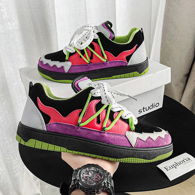 2023 Kuum mood Rohelised rulajalatsid Meeste tänavarõivad Hip Hopi tossud meestele Disainer Platvorm Meeste ketsid zapatos hombre