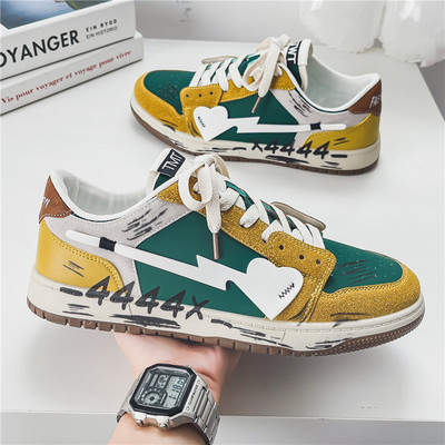 2023 Kuum mood Rohelised rulajalatsid Meeste tänavarõivad Hip Hopi tossud meestele Disainer Platvorm Meeste ketsid zapatos hombre