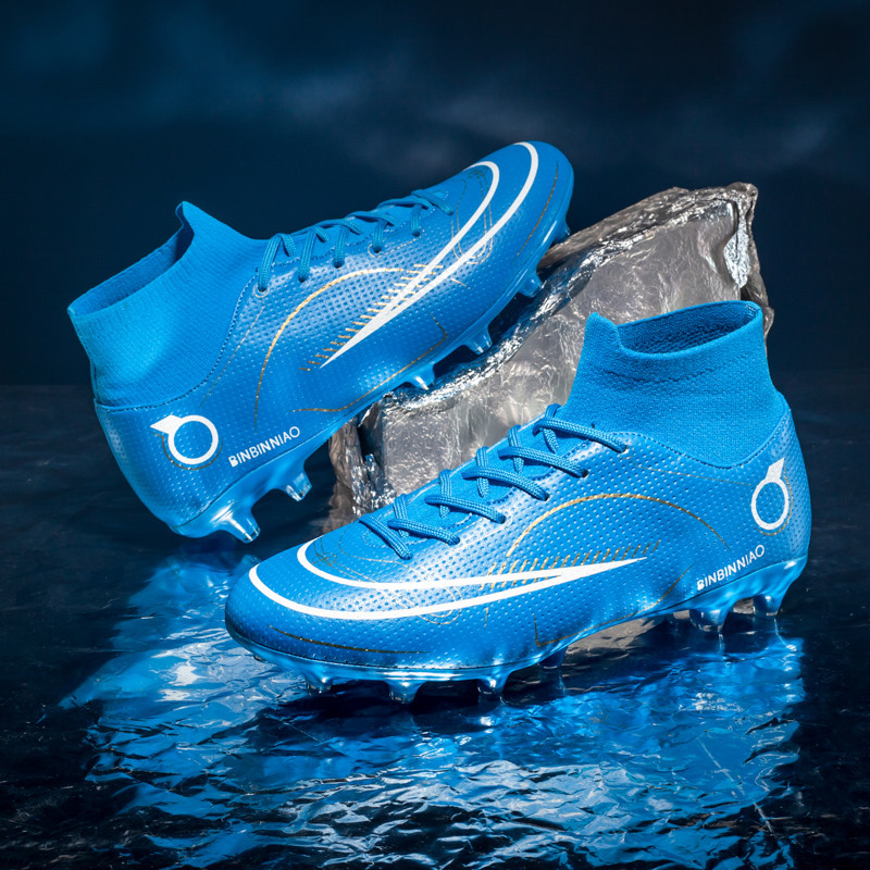 BINBINNIAO 2022 fg focicipők Chuteira Campo AG/TF futballcipők gyerekeknek fiúknak ultrakönnyű futballkapcsok tornacipők, nagy méretű 35-45