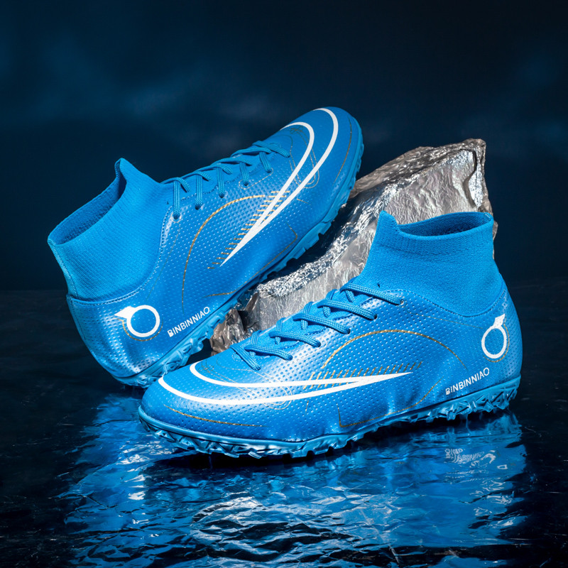 BINBINNIAO 2022 fg focicipők Chuteira Campo AG/TF futballcipők gyerekeknek fiúknak ultrakönnyű futballkapcsok tornacipők, nagy méretű 35-45