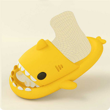 Нови EVA летни дамски чехли Сладки пързалки във формата на акула Catroon Дамски обувки за баня на открито Джапанки Мъжки сандали за двойки