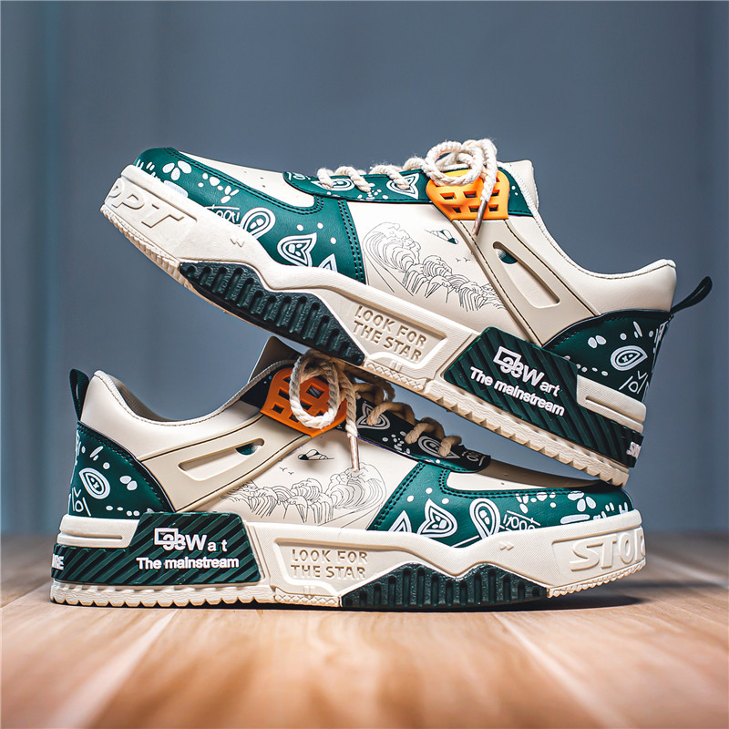 Vyriški sportbačiai Patogūs klasikiniai laisvalaikio čiuožimo batai Vyriški madingi neslystantys odiniai riedlenčių batai Zapatos De Hombre