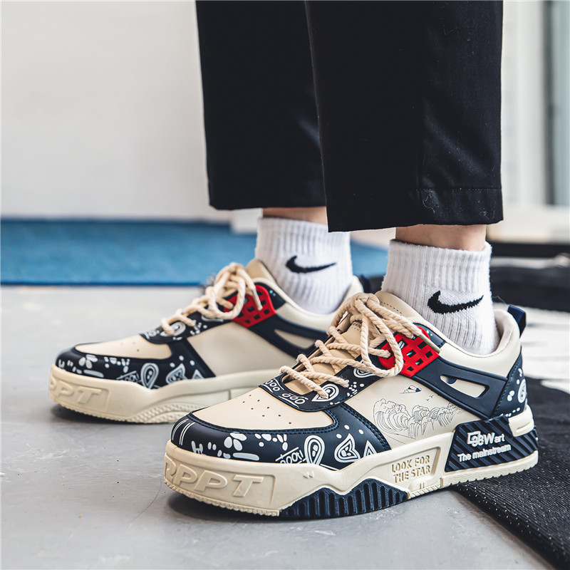 Vyriški sportbačiai Patogūs klasikiniai laisvalaikio čiuožimo batai Vyriški madingi neslystantys odiniai riedlenčių batai Zapatos De Hombre