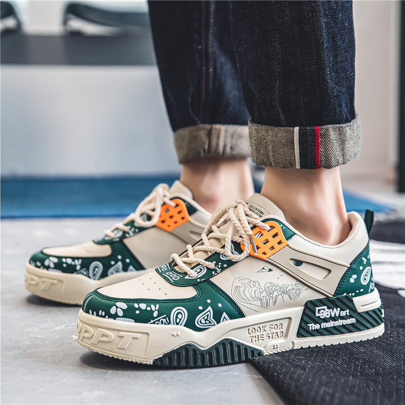 Vyriški sportbačiai Patogūs klasikiniai laisvalaikio čiuožimo batai Vyriški madingi neslystantys odiniai riedlenčių batai Zapatos De Hombre