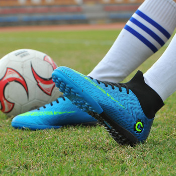 2019 Νέα ανδρικά παπούτσια ποδοσφαίρου για αγόρια σε εξωτερικούς χώρους Παπούτσια ποδοσφαίρου ψηλά στον αστράγαλο παιδικά σίτες προπόνηση Αθλητικά αθλητικά παπούτσια Μέγεθος 35-45