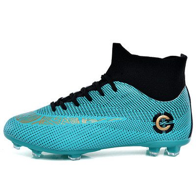 2019-es új kültéri férfi, fiú focicipő, futballcipő, magas bokája, gyerekcipő, edzőcipő, 35-45-ös méret