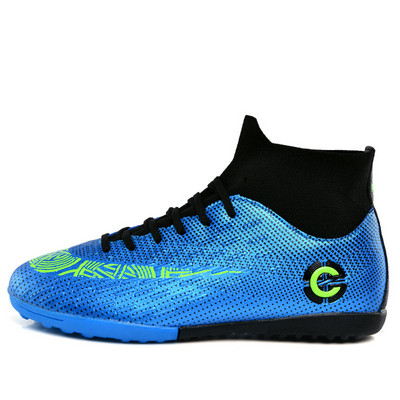 2019-es új kültéri férfi, fiú focicipő, futballcipő, magas bokája, gyerekcipő, edzőcipő, 35-45-ös méret