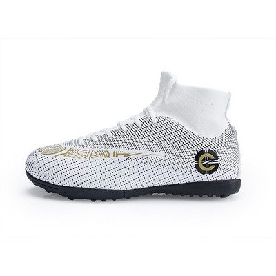 2019-es új kültéri férfi, fiú focicipő, futballcipő, magas bokája, gyerekcipő, edzőcipő, 35-45-ös méret