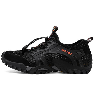 Sive muške sandale velika veličina 50 Oprema za planinarenje Ribolov Noge Cipele za gaženje Neklizajuće prozračne ljetne mrežaste kožne tenisice