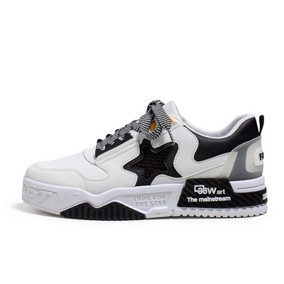 Mada Yellow Star Chunky Vyriški riedlentės sportbačiai Neslystantys kvėpuojantys vyriški laisvalaikio sportiniai batai Patogūs vyriški madingi sportbačiai