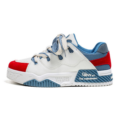 Mada Yellow Star Chunky Vyriški riedlentės sportbačiai Neslystantys kvėpuojantys vyriški laisvalaikio sportiniai batai Patogūs vyriški madingi sportbačiai