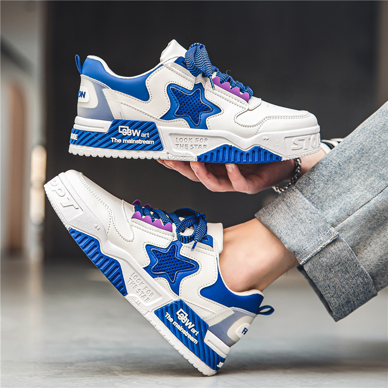 Mada Yellow Star Chunky Vyriški riedlentės sportbačiai Neslystantys kvėpuojantys vyriški laisvalaikio sportiniai batai Patogūs vyriški madingi sportbačiai