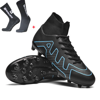 ZHENZU 34-47 Ултралеки футболни обувки с високи глезени Футболни обувки AG/TF Детски футболни бутонки за момчета Маратонки botas de futbol