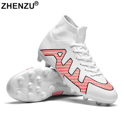 ZHENZU 34-47 Ултралеки футболни обувки с високи глезени Футболни обувки AG/TF Детски футболни бутонки за момчета Маратонки botas de futbol