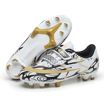 Karstā izpārdošana Zili sarkani FG/TF bērnu futbola zābaki āra Neslīdoši bezšņģīņu futbola apavi pusaudžiem Skolas kedas bērniem zēniem