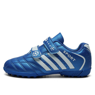 Черни зелени тройки Детски футболни обувки Тревна площ на открито Нехлъзгащи се Детски маратонки Момчета Футболни бутонки 10 до 16 zapatos de futbol