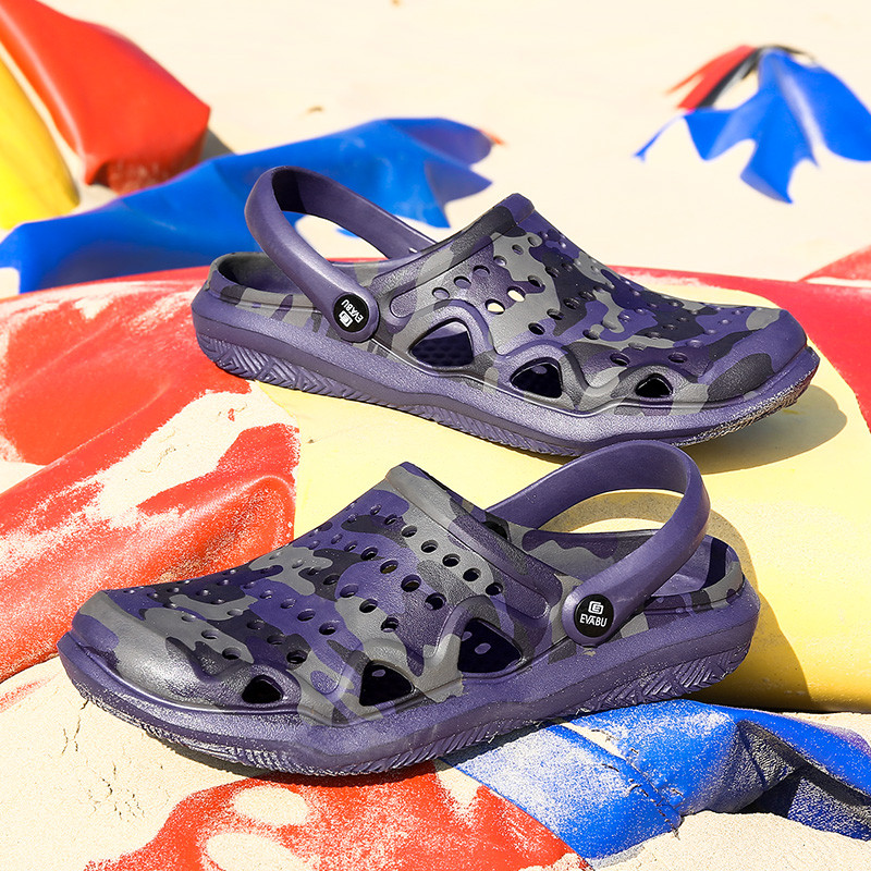 2021. gada vasaras brīvdabas vīriešu koka tupeles Elpojošas pludmales sandales Vīriešu dārza EVA koka tupeles sievietēm Sieviešu slaidi Sieviešu čības ikdienas