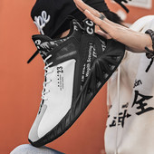 Magas felső Férfi Cipők Kosárlabda Cipők Futóbakancsok Divat Könnyű Kocogó Sportcipők Légáteresztő Fekete Kosár Lábbeli Férfi