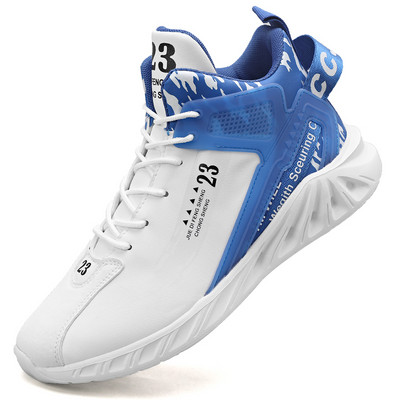 Magas felső Férfi Cipők Kosárlabda Cipők Futóbakancsok Divat Könnyű Kocogó Sportcipők Légáteresztő Fekete Kosár Lábbeli Férfi