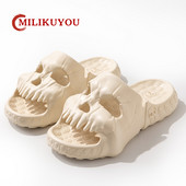 2023. gada vasaras karstums, oriģināls sieviešu vīriešu čības, modes galvaskausa dizains, vīriešu slidkalniņi, āra biezas apakšas pludmales neslīdošas uniseksa sandales