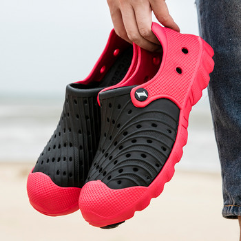 2020 Outdoor Ανδρικά σανδάλια Crocks Summer Hole Παπούτσια Crok Rubber Clogs Ανδρικά παπούτσια κήπου EVA Μαύρα μπλε σανδάλια παραλίας Παντόφλες