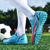 Jauni zili vīriešu futbola apavi Ērti, neslīdoši bērnu futbola apavi Elpojoši vīriešu futbola apavi Zapatos De Futbol