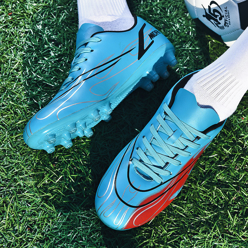Jauni zili vīriešu futbola apavi Ērti, neslīdoši bērnu futbola apavi Elpojoši vīriešu futbola apavi Zapatos De Futbol