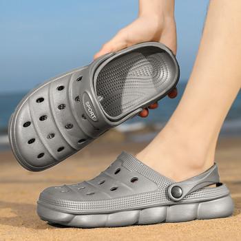 Мъжки чехли Противоплъзгащи се дамски сандали Мъжки модни меки подметки EVA чехли за двойка Външни плажни сандали Мъжки чехли на платформа