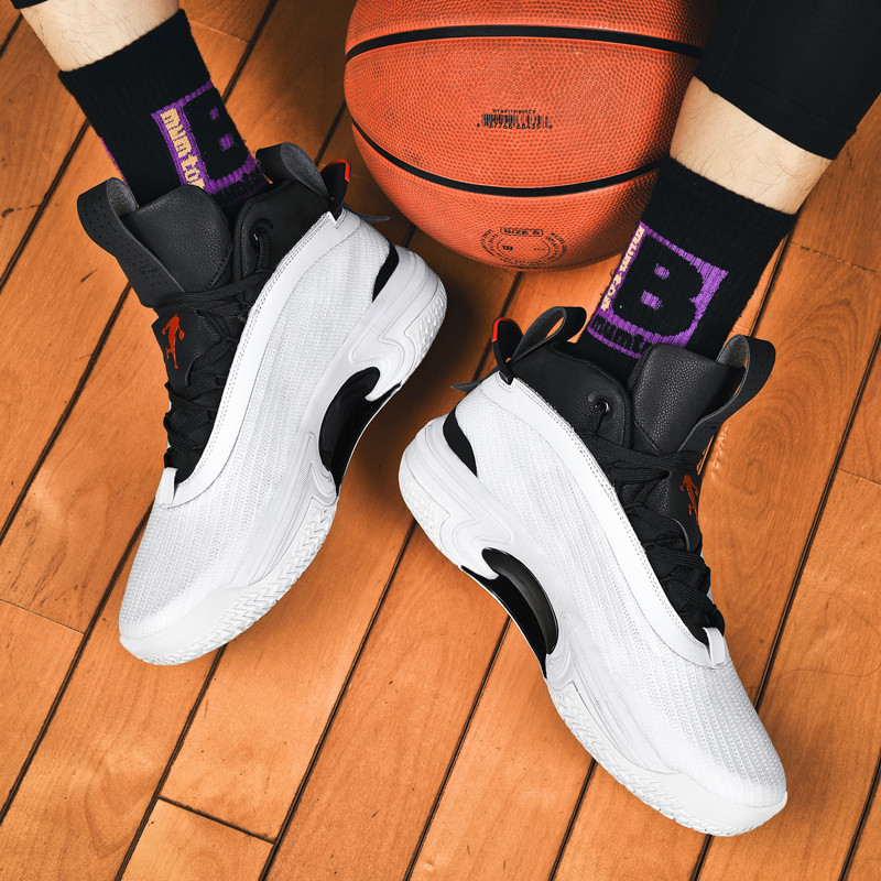 Férfi kosárlabda tornacipő párnázott férfi sportcipő kültéri lila tornacipő magas felső férfi csúszásmentes tornacipő kosárlabdához