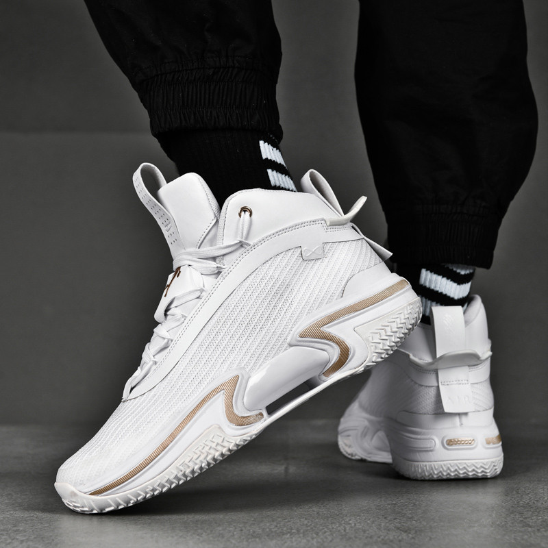 Férfi kosárlabda tornacipő párnázott férfi sportcipő kültéri lila tornacipő magas felső férfi csúszásmentes tornacipő kosárlabdához